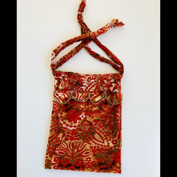 cosmetic bag Burn out velvet chain detail 6x8” or Tarotcards jewelry, etc. - Picture 4 of 16